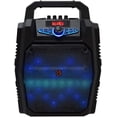 thumbnail image 3 of Mr. Dj PartyRock Bluetooth Speaker(Party Rock) 8" Portable Powerful PA Bluetooth Speaker Karaoke Machine with Sound Activated Lights, Battery Powered, FM Radio, USB/Micro SD Card, & LED Party Light, 3 of 6