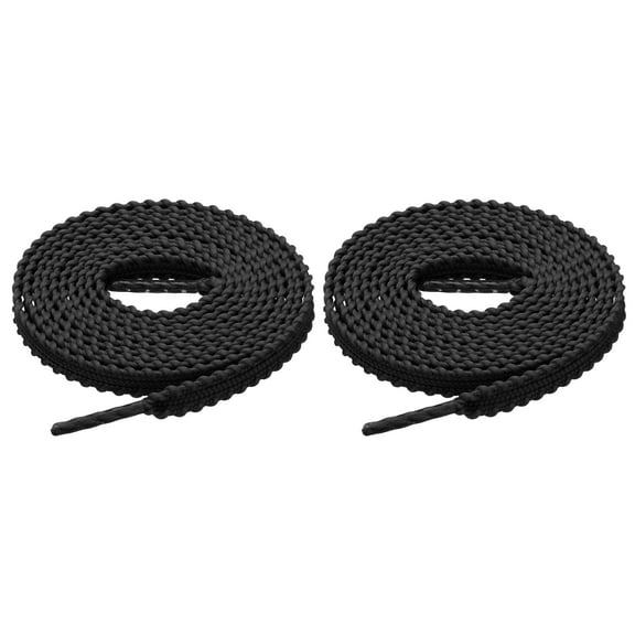 Uxcell Flat Shoe Laces, 47 Inch Athletic Shoelaces, Flat Running Shoe Laces for Sneakers Running Men Women, Black
