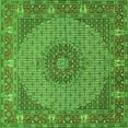 thumbnail image 1 of Ahgly Company Indoor Square Medallion Green Traditional Area Rugs, 4' Square, 1 of 1