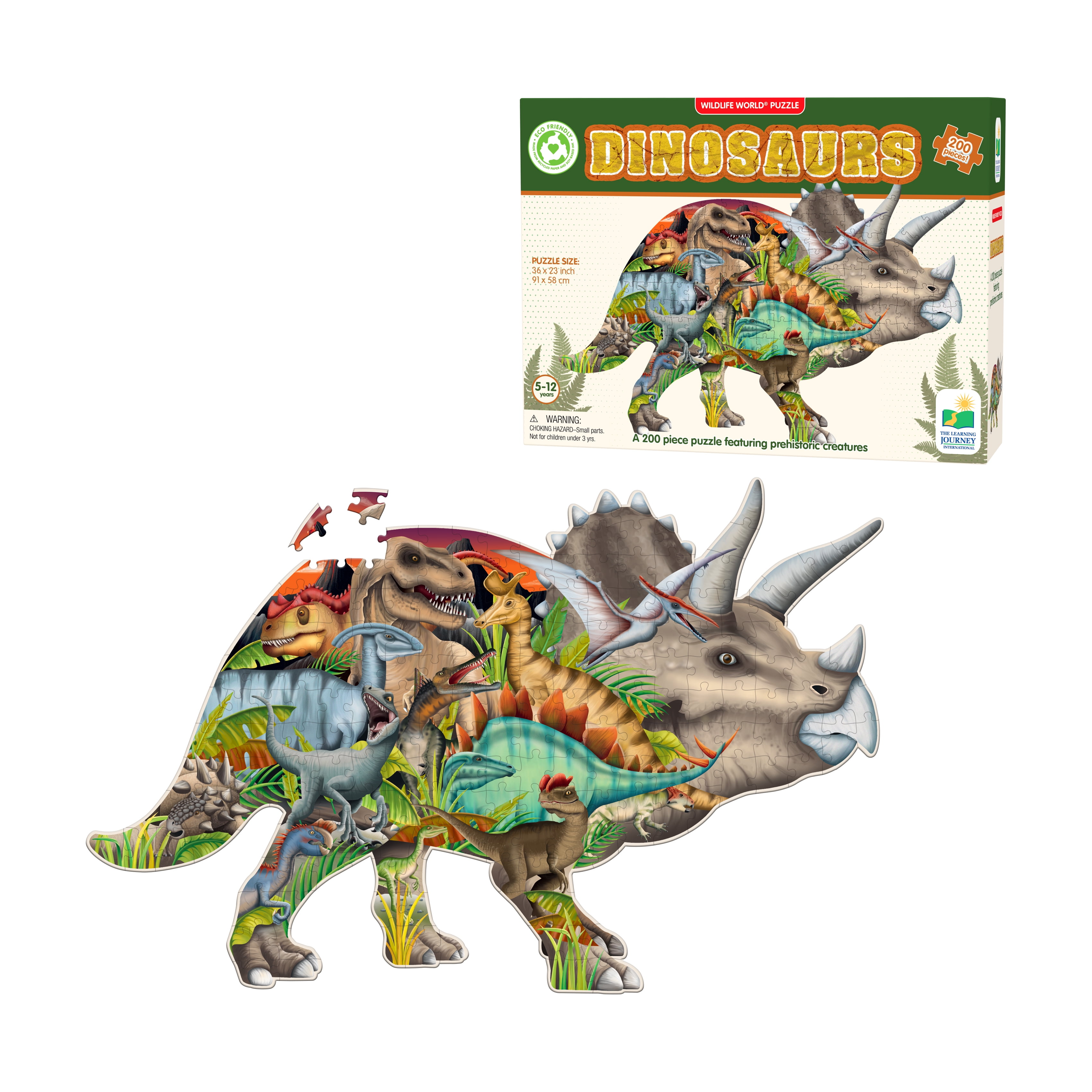 The Learning Journey Wildlife World Puzzle - Dinosaurs: 200 Pcs