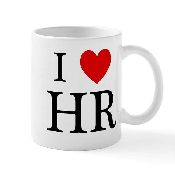 CafePress - I Heart HR - 11 oz Ceramic Mug - Novelty Coffee Tea Cup