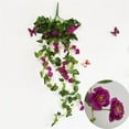 thumbnail image 5 of Fall Flowers - Dienrx Hanging Flowers Artificial Hanging Plants Artificial Flower Hanging Plant Rose Wall Hanging Plant Flowers for Home Room Garden Wedding Indoor Outdoor Decoration, 5 of 8