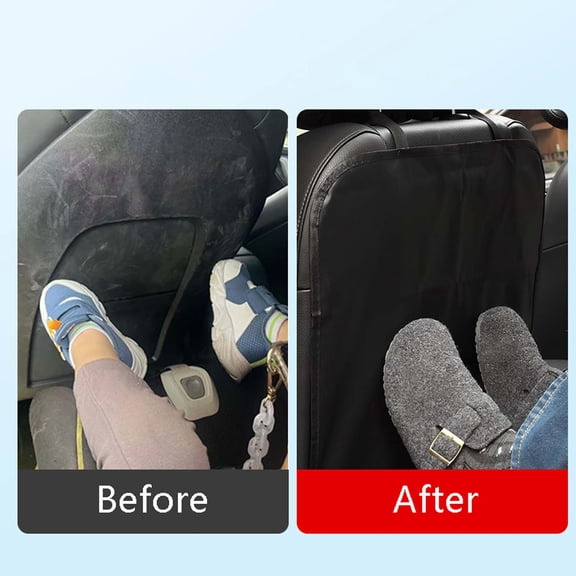 Upgraded Car Back Seat Protector – Oxford Fabric Kick Mat, Dirt & Waterproof Cover for Front Seat Backrest, Anti-Scratch, Easy Install