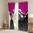 thumbnail image 3 of Manfei Cheer Team Black Out Curtains for Teens Girls,Bling Crystal Glitter Curtains Pack of 2 (42x63 Each),Girly Dreamy Dance Bedroom Curtains,Super Cozy Room Decor, 3 of 6
