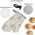 thumbnail image 3 of Lavender and Eiffel Oven Mitts Pot Holders Set of 4, Kitchen Gloves Potholders Heat Resistant for Chef Baking Cooking Grilling BBQ, 3 of 6
