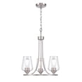 thumbnail image 4 of 9723-BN Millennium Lighting Ashford - 3 Light Chandelier-19 Inch Tall and 18 Inch Wide-Brushed Nickel Finish    -Traditional Installation, 4 of 6