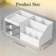 thumbnail image 3 of Organizador de maquillaje de plástico con cajones - 8 compartimentos, diseño transparente - para tocador/baño, almacenamiento de cosméticos, idea de regalo, 3 of 8
