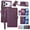 Darkpurple, variant on Mynvo Stylish for iPhone 18 Pro Max Case Wallet with Card Slots and Zipper Pocket, Hand Wrist + Crossbody Strap RFID Blocking Girls Women Phone Case for iPhone 18 Pro Max, Darkpurple