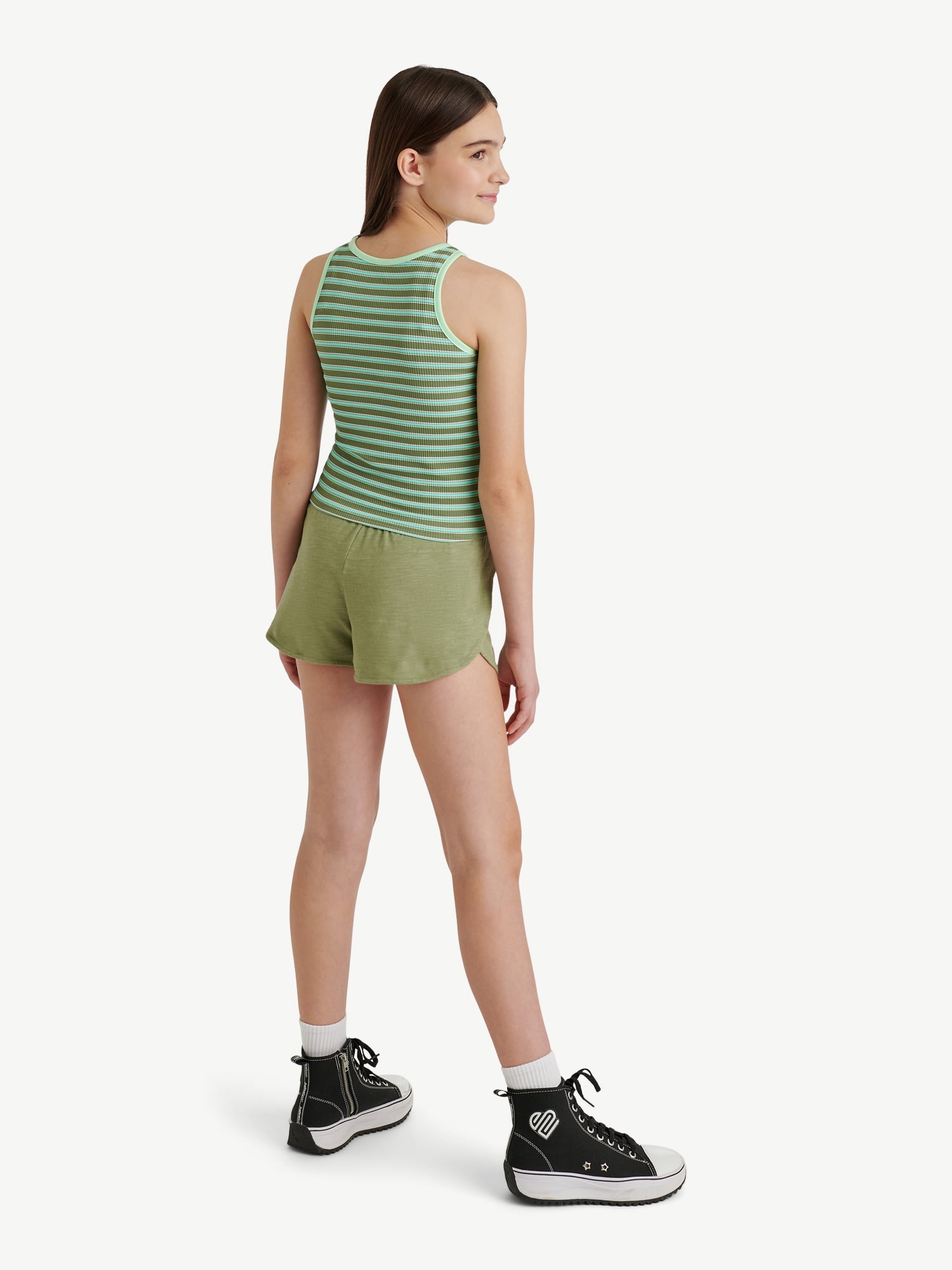 Justice Girls Striped Tee & Short Set, Sizes XS - XLP