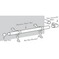 thumbnail image 2 of Solid Bar Mount Foot Rail Kit, Matt Black Stainless Steel Tubing w/Internal Connector, Combination Foot Rail Brackets, Flat End Cap, 31 ft = 93 in x 4, 2 of 3