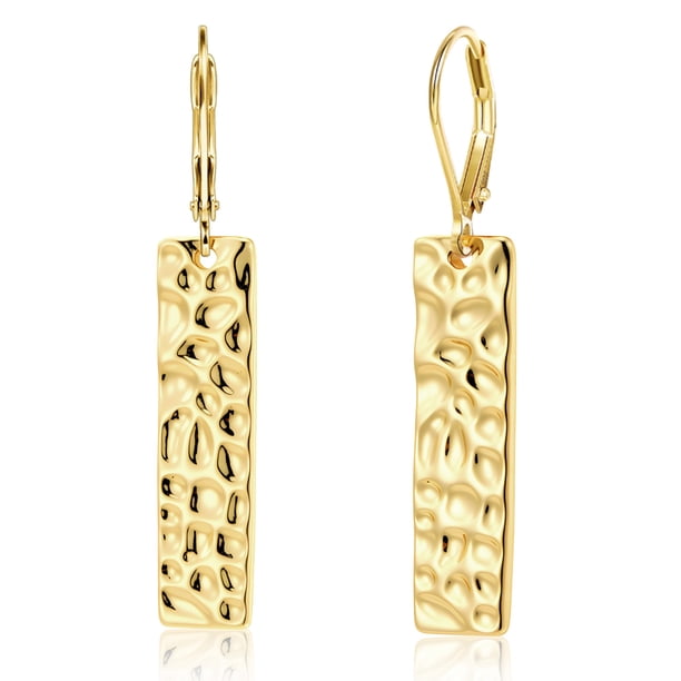 Pendientes ALEXCRAFT para mujer, colgantes en forma de gota, chapados en oro de 14 quilates