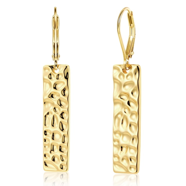 Pendientes ALEXCRAFT para mujer, colgantes en forma de gota, chapados en oro de 14 quilates