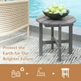 thumbnail image 6 of Spaco Outdoor Side Table, 18 Inch Adirondack Round Side Table with Cross Base and Slatted Surface-Gray,Outdoor Side Table for Patio, Pool, Porch, 6 of 7