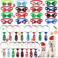 thumbnail image 1 of Ensemble de 32 Pcs de Cravates de Noël pour Animaux de Compagnie Comprenant 16 Cravates pour Chien et 16 Nœuds Papillon pour Chien avec Collier Ajustable Accessoires de Toilettage de Noël pour Chiens Chats Décoration de Noël - -, 1 of 7