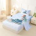 thumbnail image 2 of Feelyou Dreamy Fairy Mermaid Princess Twin Sheet Sets for Kids Boys Girls, Glitter Starry Sky Stars Bedding, Blue, 3 Pieces, 2 of 5