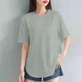 thumbnail image 2 of Women's Casual T Shirts Cotton Mid Sleeve Summer Basic Tunics Tee Tops, 2 of 4