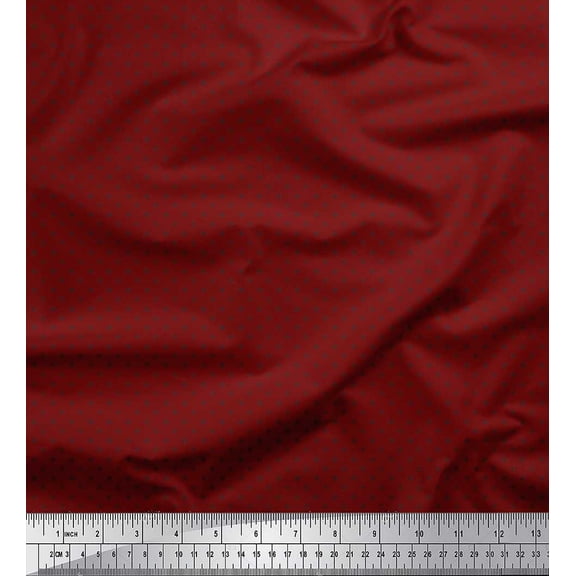 Soimoi Red Cotton Jersey Fabric Spiral & Stripe Geometric Printed Fabric 1 Yard 58 Inch Wide
