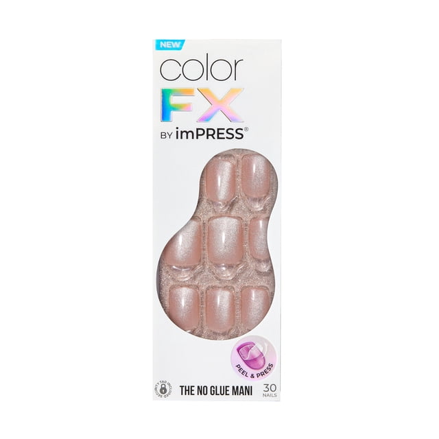 Uñas a presión Impress KISS Color FX Starstruck Squoval