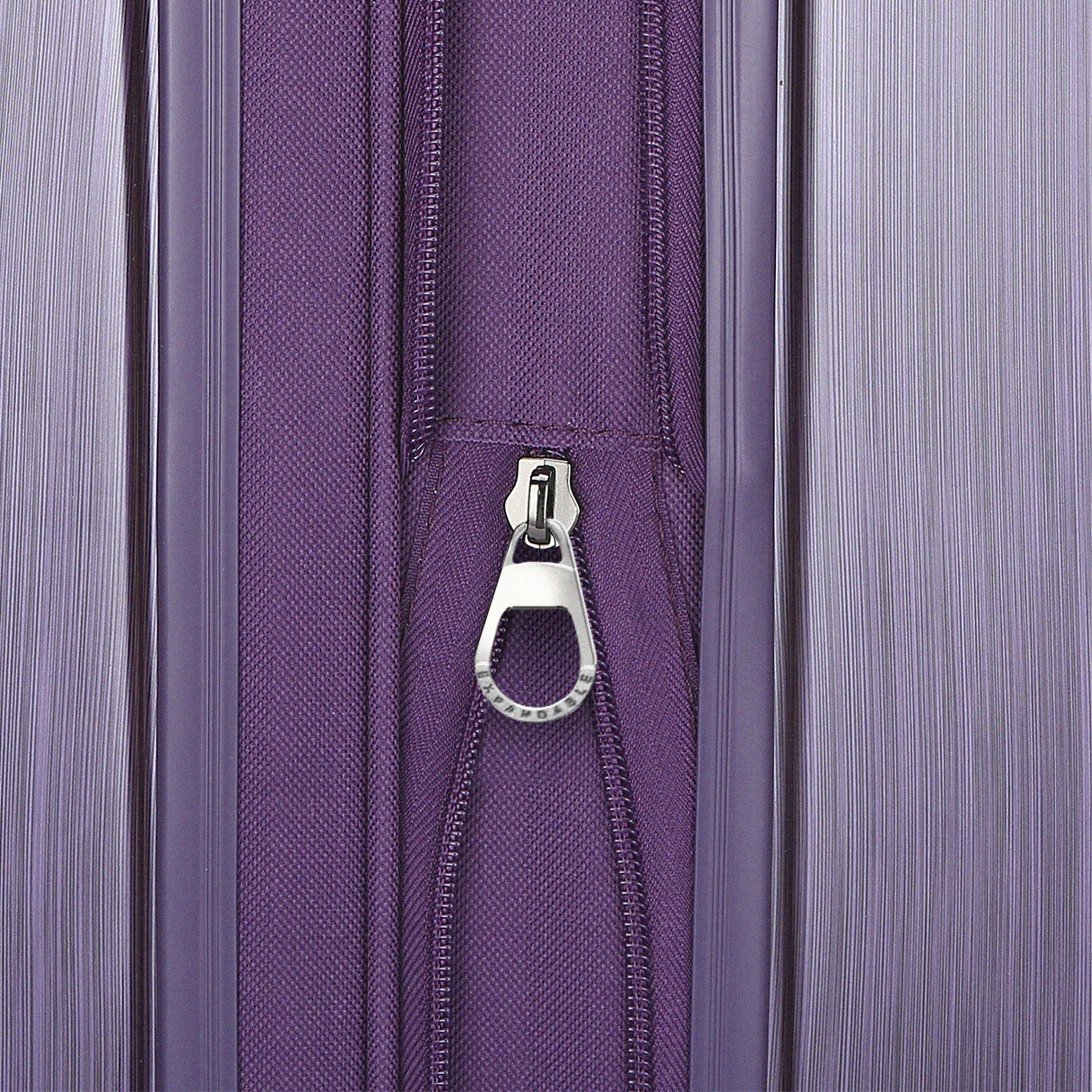 Protege Briarleigh 24" Hardside Checked Luggage, Purple photo 2