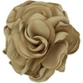thumbnail image 4 of Wedding Party Jewelry Lapel Pins Badge Cloth Art Handmade Fashion Floral Brooch Dress Suit Corsage Fabric Big Rose Flower Brooch PURPLE, 4 of 8