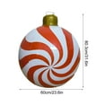 thumbnail image 3 of Christmas Decoration 24in Pvc Candy Pattern Inflatable Christmas Decoration Ball,Christmas Outdoor Decor for Garden Lawn Party, 3 of 5
