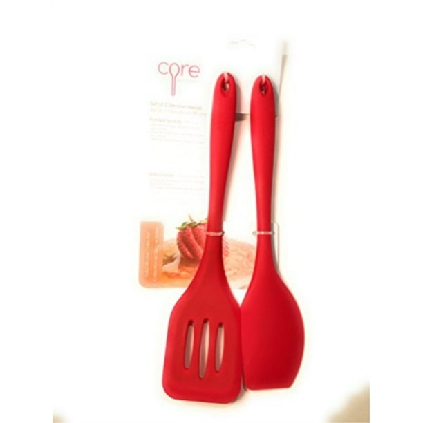 core kitchen solid silicone set of 2 utensils - red - Walmart.com - Walmart.com
