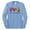 Light Blue, variant on Peace Love Baseball Sports Mens Long Sleeve Shirt, Heather Grey, Medium