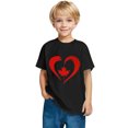 thumbnail image 7 of THDHVS Girls Summer T-Shirts,Summer Casual Tops for Kids,Girls Short Sleeve Heart Print T-Shirts Casual Cotton Tee Tops Blouse Black 3-4 Years, 7 of 7