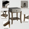 thumbnail image 6 of FOROUTIA Rustic Nightstands,2-Tier Farmhouse End Table with Drawer & Shelf, 6 of 6