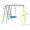 thumbnail image 3 of Outsunny 4 in 1 Swing Set for Kids 3-8 Years Backyard Outdoor, Yellow, 3 of 10