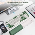 thumbnail image 2 of AUSDOM 98Pro Wireless Mechanical Silent Keyboard – 97Keys, Silent Tactile Switches, Hot Swappable, White Backlit, Gasket Structure, Bluetooth/2.4GHz/USB-C, Customizable (Green & White-Silent), 2 of 8