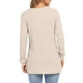 thumbnail image 4 of ZSQDM Spf Hoodie Women Long Sleeve Shirts for Women Casual Tunic Tops Loose Fit Rib Knit Lightweight Long Sweater Crew Neck Pullover with Pockets Lounge(M), 4 of 5