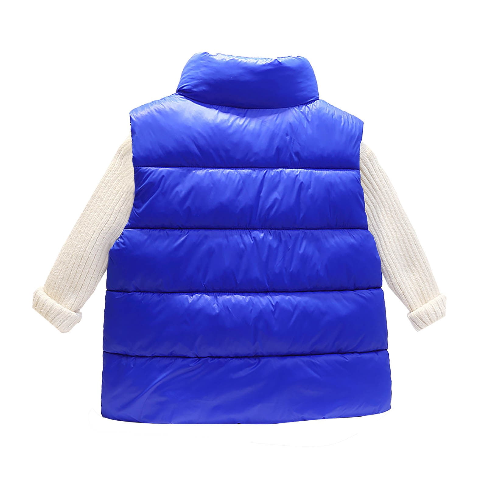 Eltusu Boys Puffer Vests, Warm Windproof Sleeveless Full Zip Winter Jackets Blue Size 4-13 T