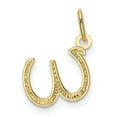 thumbnail image 4 of FJC Finejewelers 10 kt Yellow Gold Letter W Initial Charm, 4 of 6