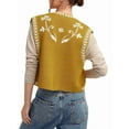 thumbnail image 3 of Cowgirl Vest Western Outfit for Women Embroidery Vest Sleeveless Cropped Cardigan Boho Top L, 3 of 7