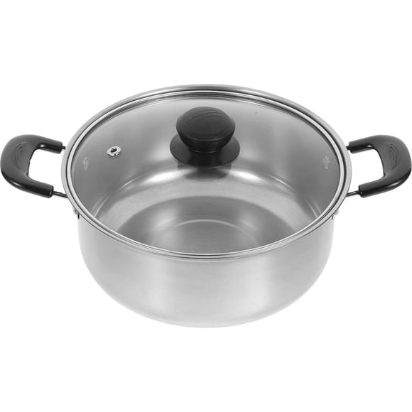Estbridge Stainless Steel Pot Small Boiling Ramen Cooking Pan with Lid Large for Household