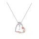 thumbnail image 2 of Collar para mujer, joyería para mujer, collar con colgante de letra y corazón de rosa de colores, joyería para aniversario, día de San Valentín., 2 of 5