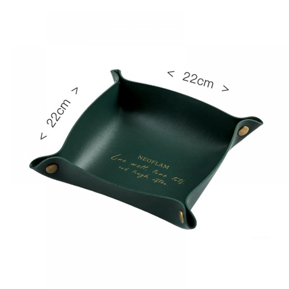 Jewelry Leather Tray Bedside Storage Tray Box for Key, Phone, Coin