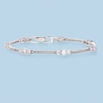 thumbnail image 4 of Ross-Simons 2.75 ct. t.w. CZ Station Bracelet in Sterling Silver, Women's, Adult, 4 of 5