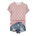 thumbnail image 5 of Womens Oversized Tshirts Casual Short Sleeve Basic Summer Tops for Women Pink M, 5 of 5