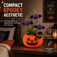 thumbnail image 7 of Crochet Halloween Potted Plant, Handmade Yarn Pumpkin Ghost Decor, 7.87 Inch Spooky Fall Tabletop Decoration for Desk, Shelf, Office, Bedroom and Home, 7 of 7