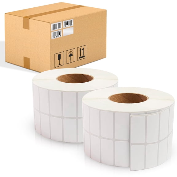 Thermal Transfer Shipping Labels White Matte Perforated 43200 count 2 x 1 in