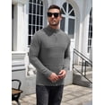 thumbnail image 6 of COOFANDY Men's Sweater Quarter Zip Pullover Casual Knit Cotton Long Sleeve Mock Neck Sweaters for Casual Outings Daily Work Business, 6 of 9