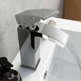 thumbnail image 5 of Grifo para lavabo de baño en cascada, mezclador para lavabo, monomando cromado + desagüe, 5 of 5