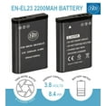thumbnail image 2 of BM Premium 2 Pack of EN-EL23 Batteries for Nikon Coolpix B700, P600, P610, P900, S810c Digital Cameras, 2 of 4