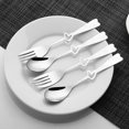 thumbnail image 2 of Juegos de vajilla en forma de corazón, cuchara de acero inoxidable, tenedor, comida familiar para niños, postre de pastel, vajilla redonda, cocina, 4 piezas, 2 of 5