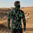 thumbnail image 4 of Sun Hoodies for Men Raglan Colorblock Camo Sunshirts with Mask, Quick Dry UPF 50+ Lightweight Uv Protection Long Sleeve Fishing Shirt Green Xxl, 4 of 5