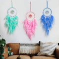 thumbnail image 2 of Atrapasueños de plumas de cristal, árbol de la vida de piedras preciosas de colores, artesanía para colgar en la pared, decoraciones navideñas para el hogar, 2 of 4
