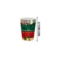 thumbnail image 6 of Thirty-Two Piece Red Green Christmas Party Tableware Set with Disposable Decorative Paper Plates Cups Napkins Complete Holiday Dining Set for Festive Gatherings, 6 of 7