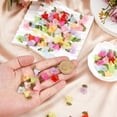 thumbnail image 3 of 80 piezas de 10 colores de flores de lirio, coloridos dijes florales de lirio de los valles acrílicos con colgante de perla de concha para hacer collares, pendientes, joyas y manualidades., 3 of 7